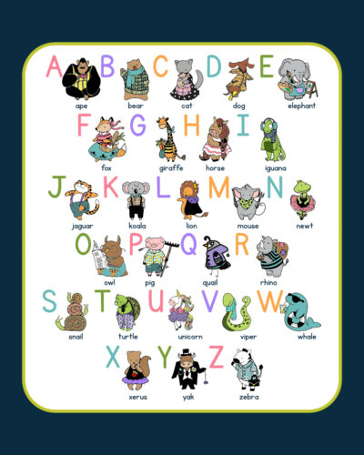 Learn to Write Animal Alphabet Letter Tracing Activity Book back cover