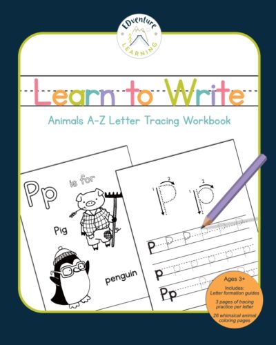 Learn to Write letter tracing workbook cover