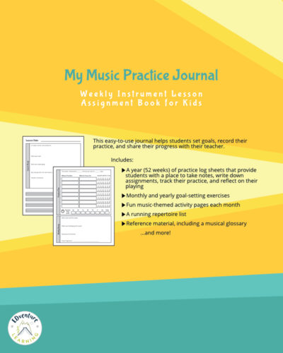 My Music Practice Journal back cover