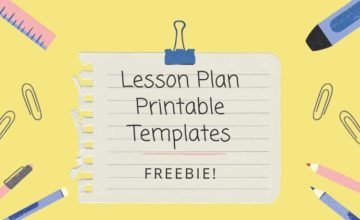 Freebie: Lesson Plan Printable Template