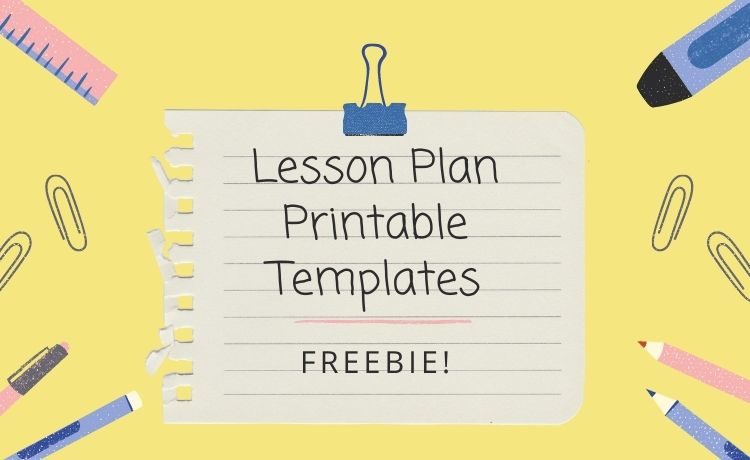 Freebie: Lesson Plan Printable Template